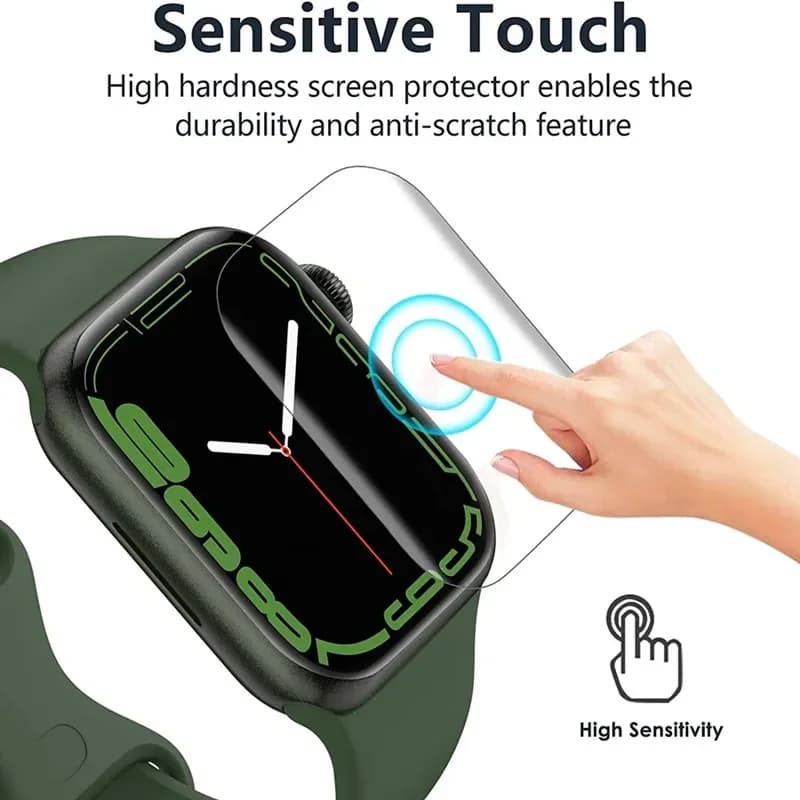 Protections écran hydrogel 5 pièces pour Apple Watch Ultra 49mm et modèles 40-45mm pêche étanche