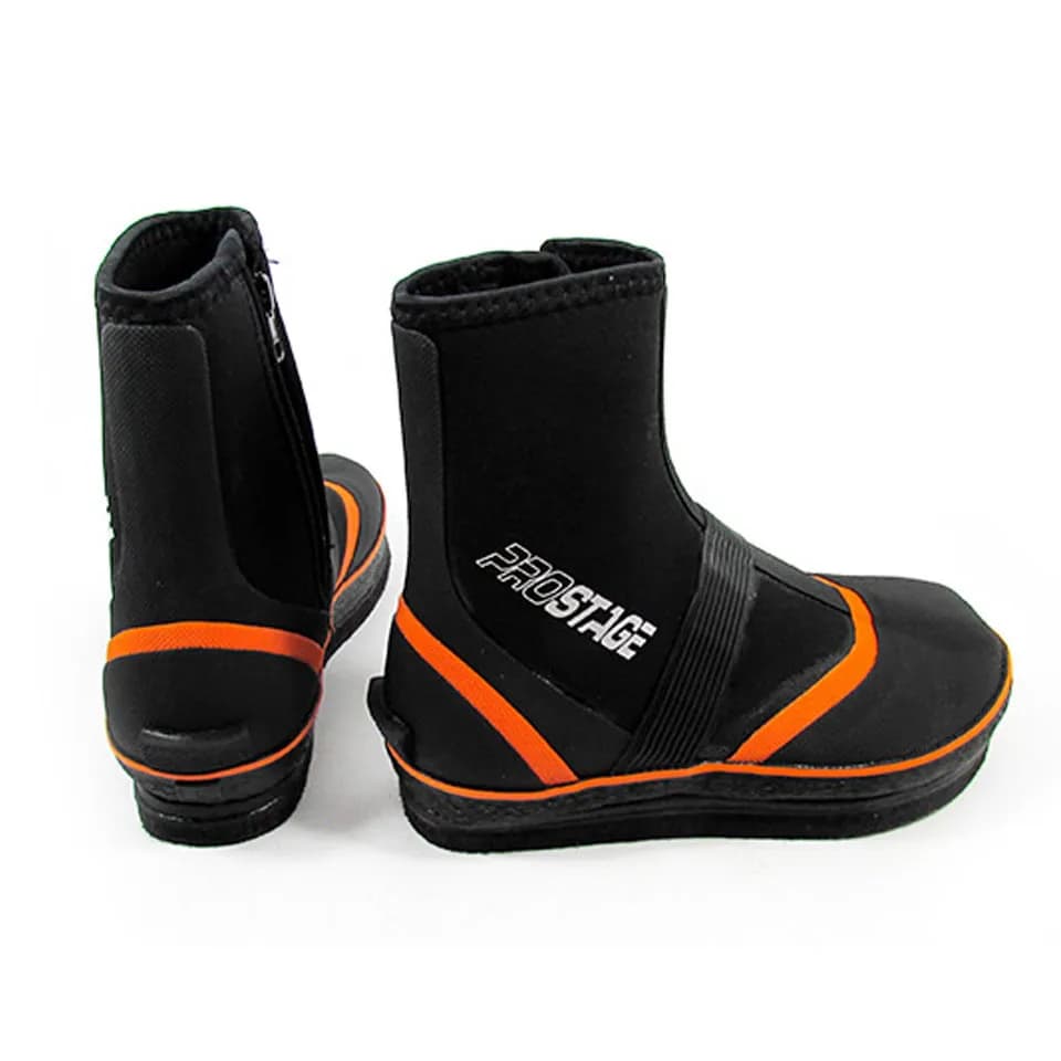 Chaussures aquatiques pêche sous-marine escalade rochers semelle feutre acier zip élastique