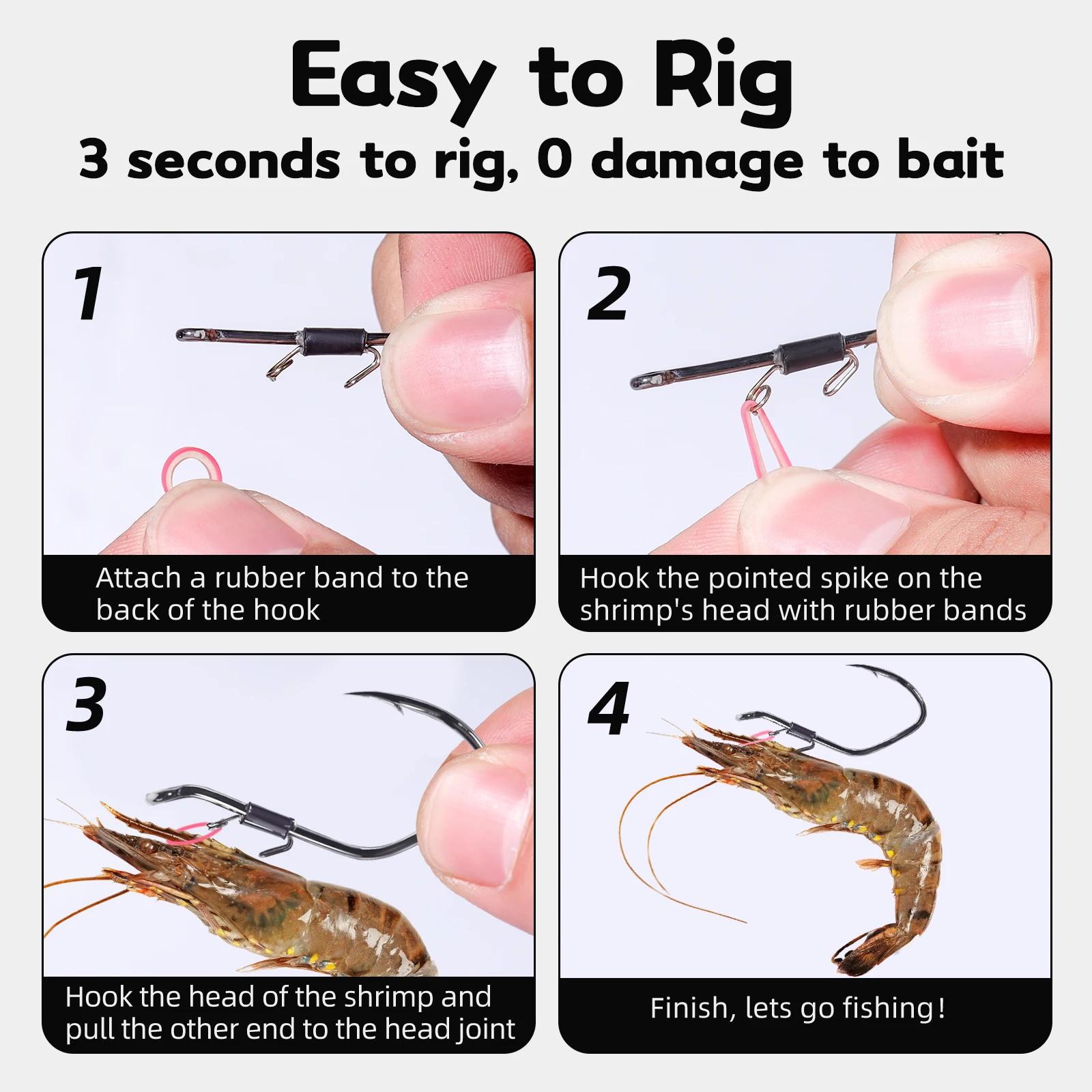 10 hameçons 9KM pour crevettes vivantes pêche silure eau douce mer résistance corrosion