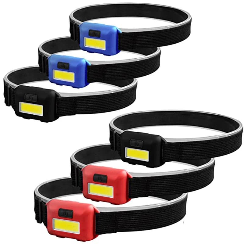 Mini lampe frontale COB LED 3 modes étanche pour pêche nocturne et camping compact