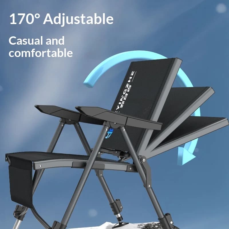 Chaise pêche ultra légère pliable portable tout terrain inclinable compacte rafting camping extérieur siège