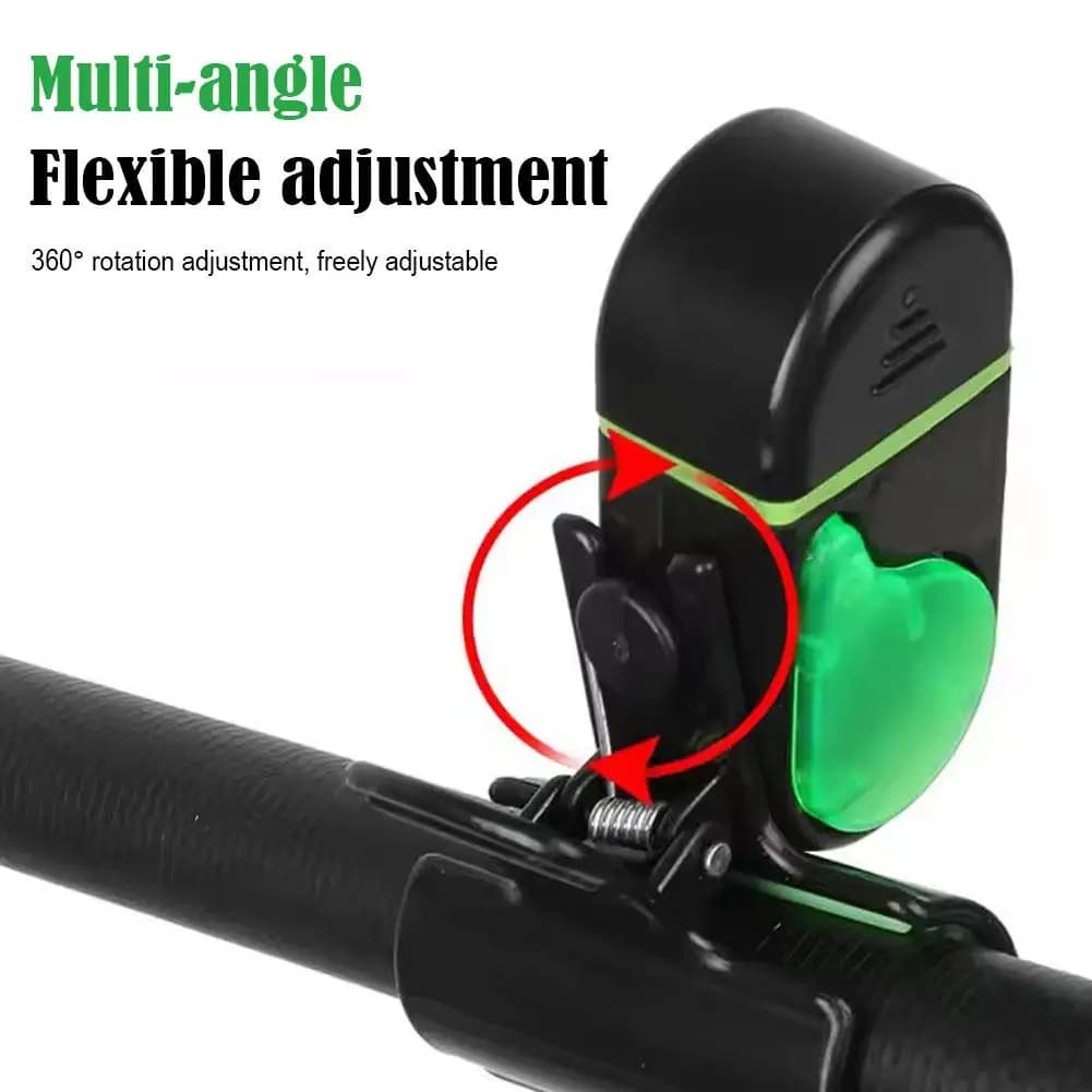 Alarme électronique morsure poisson avec LED - Clip pour canne à pêche et alerte sonore