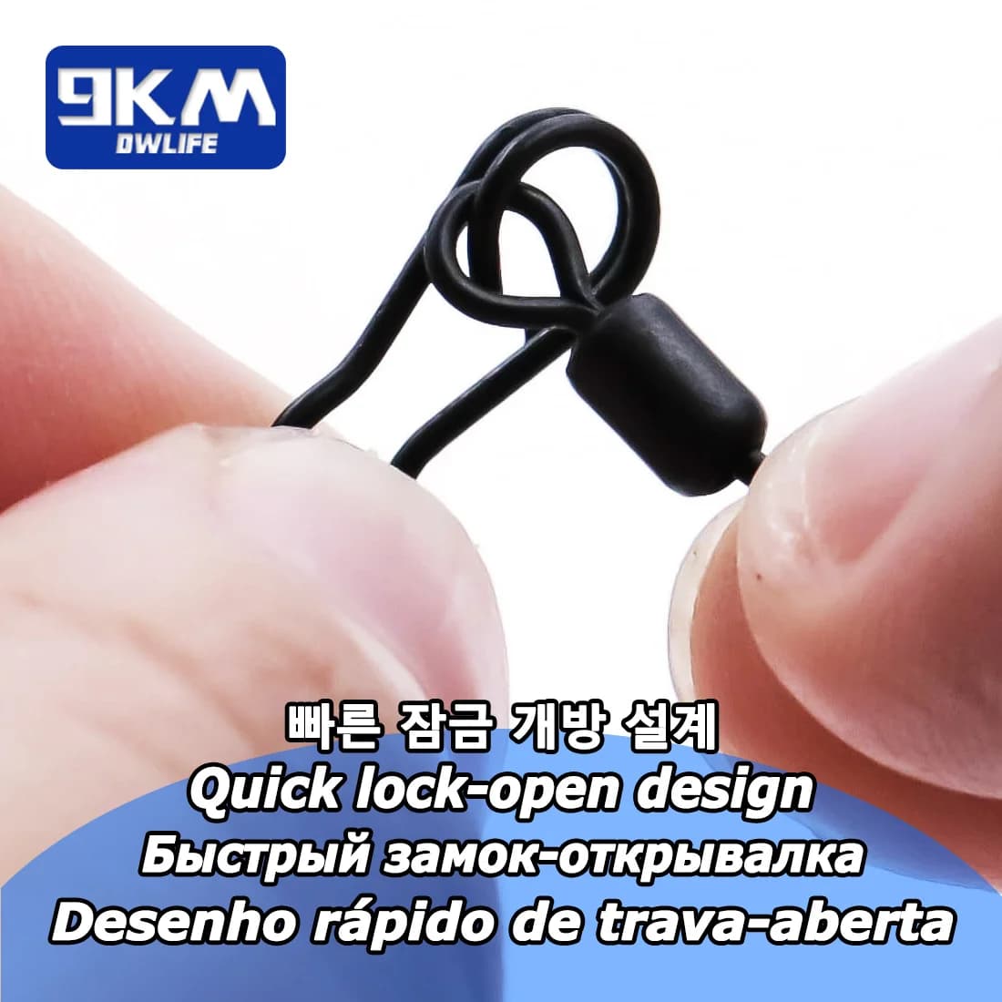 Snaps à changement rapide 9KM pour pêche à la carpe - 30 à 60 pièces en acier inoxydable - Accessoires de montage