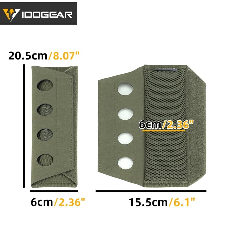 Protections d'épaule tactiques IDOGEAR rembourrées - Confort pour port longue durée équipement pêche