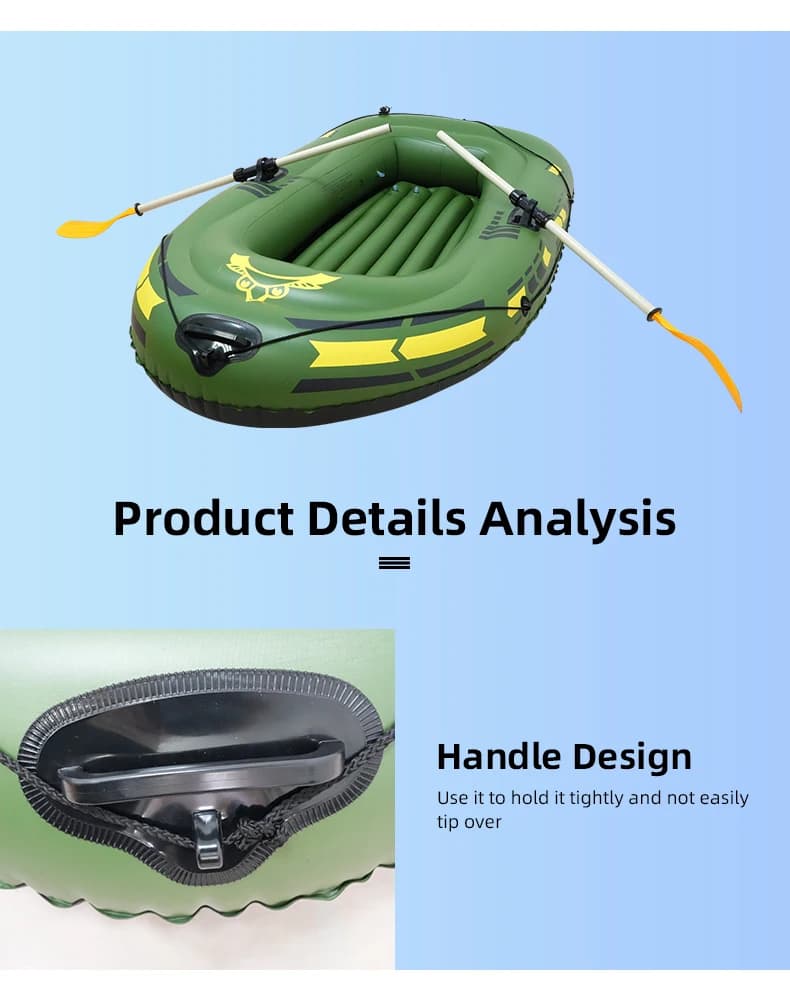 Canoë gonflable 2 personnes pliable pêche - Bateau PVC résistant dérive avec accessoires