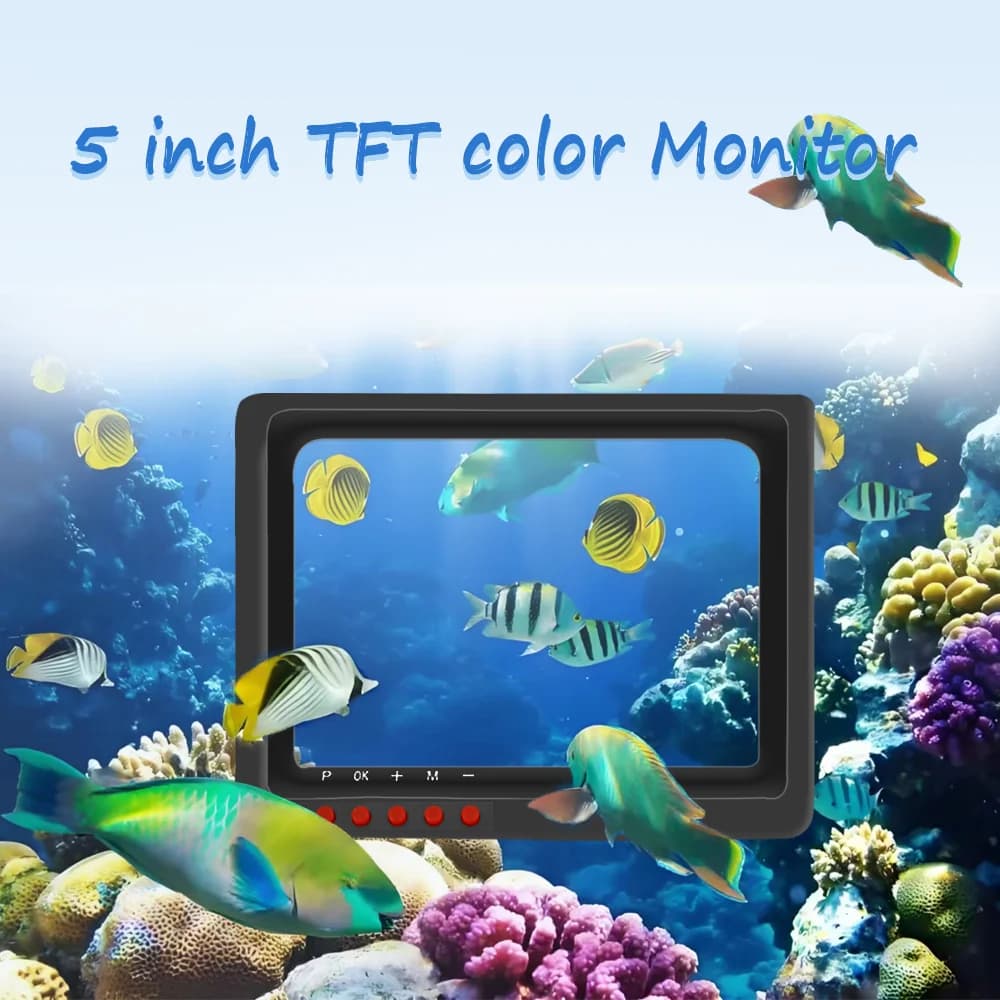 Caméra de pêche sous-marine YS5A 5 pouces 4K - Pour pêche sur glace avec éclairage infrarouge 20m