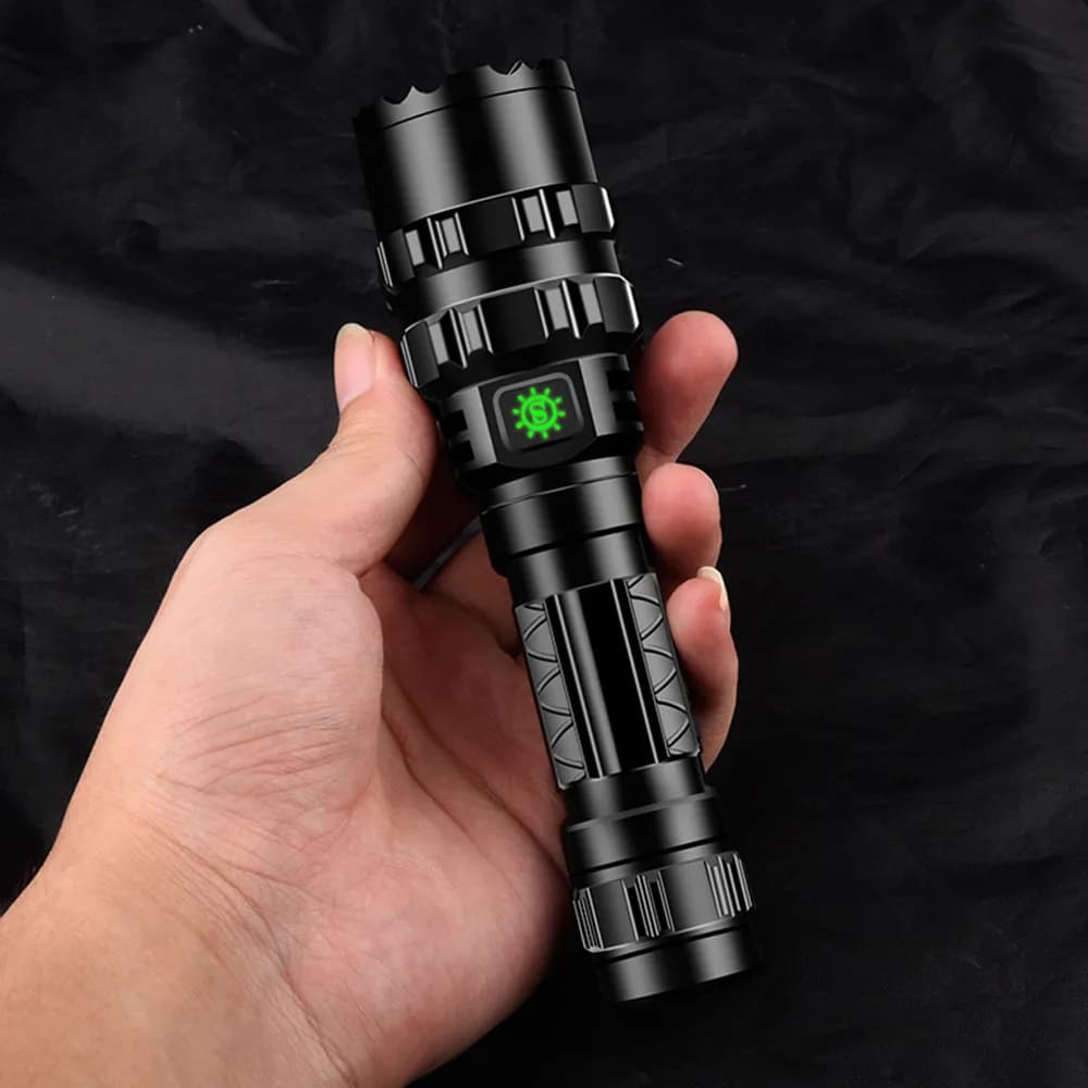 Lampe torche tactique professionnelle reconnaissance nocturne LED rechargeable étanche chasse extérieur