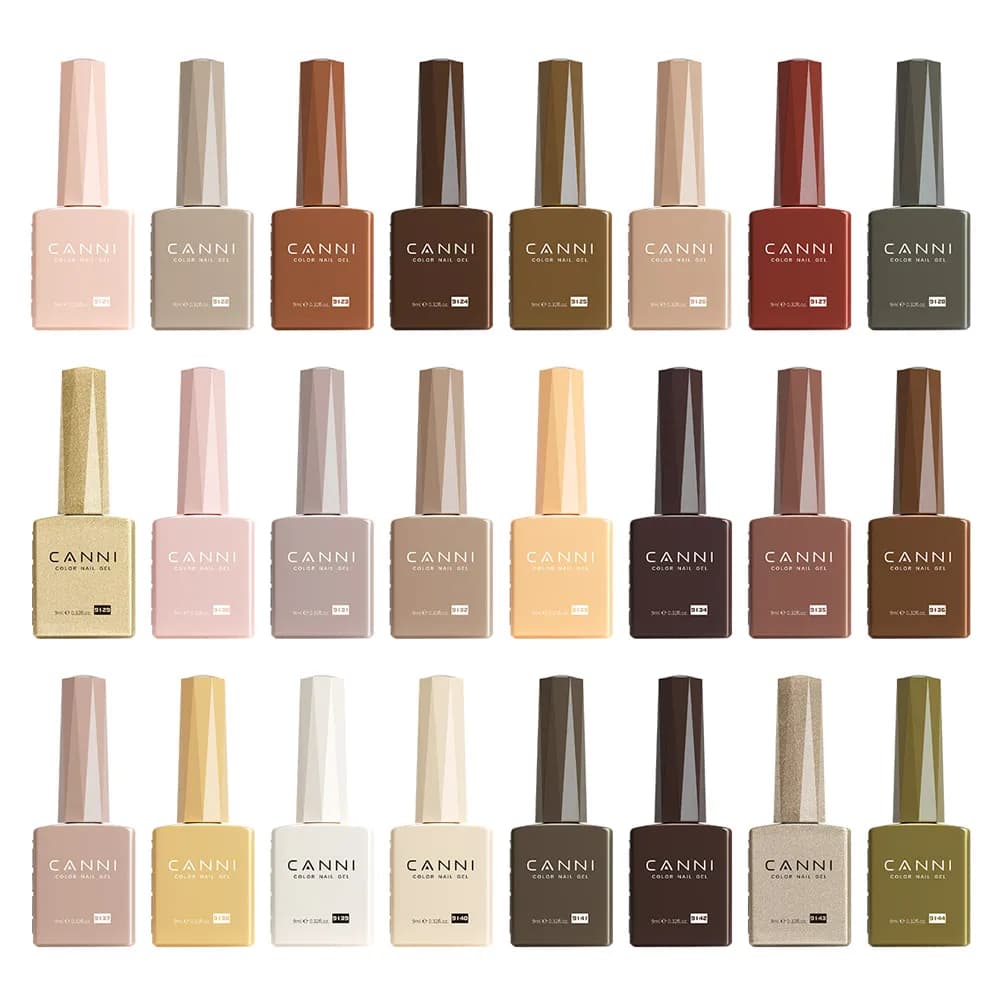 Vernis gel ongles HEMA TPO free 9ml couleurs nude rouge - Canni pour manucure maison pêche