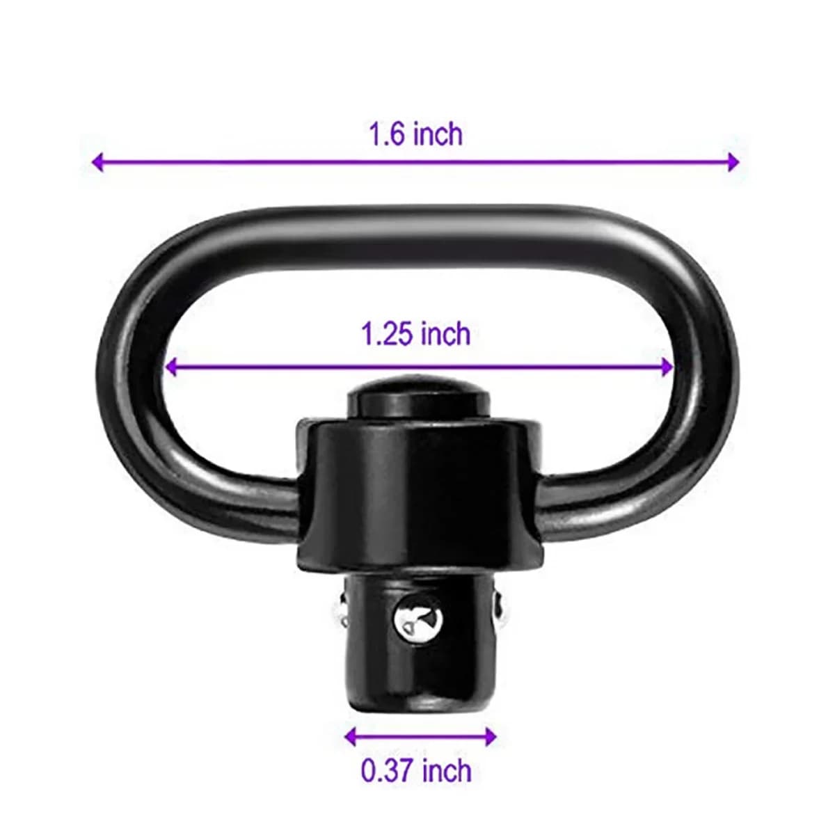 Bretelle tactique réglable avec boucle QD rapide pour fusil de pêche - Anneau coeur et boule acier