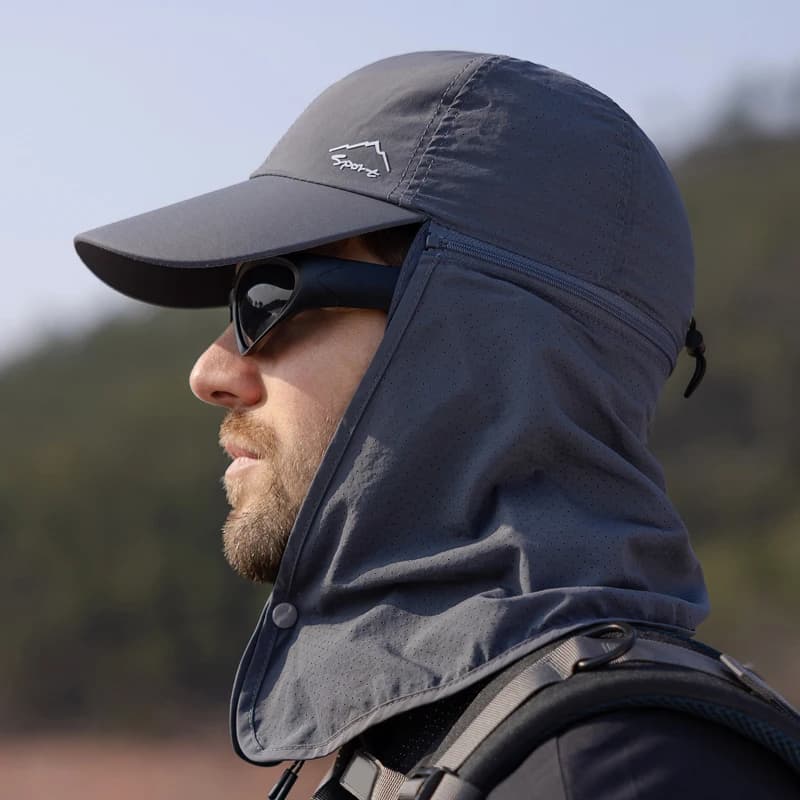 Chapeau de pêcheur Xinbaoguan 9237 été protection solaire homme femme séchage rapide écharpe casquette