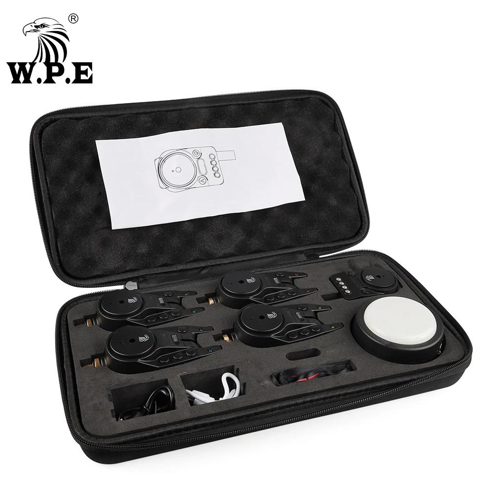 Set électronique W.P.E 4+1 pour pêche à la carpe avec alarme sans fil et lumière de tente - Alarme feeder