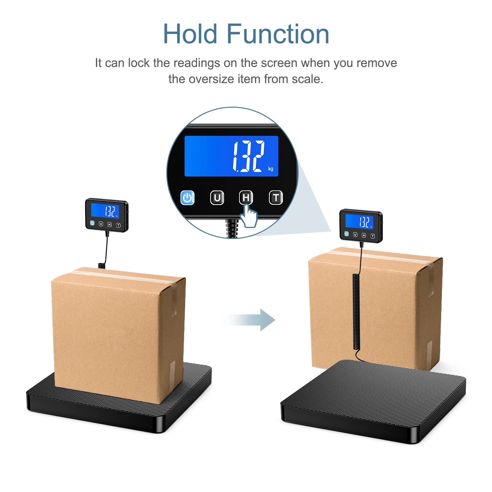 Balance digitale Amir 200Kg/440lb pour colis, bagages, pêche et warehouse - Pèse-personne suspendu