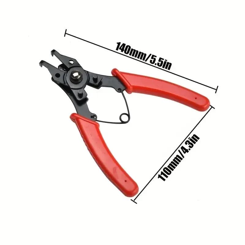 Jeu de pinces circlips 4 en 1 multifonction - Outils main pour anneaux élastiques et clips de retenue
