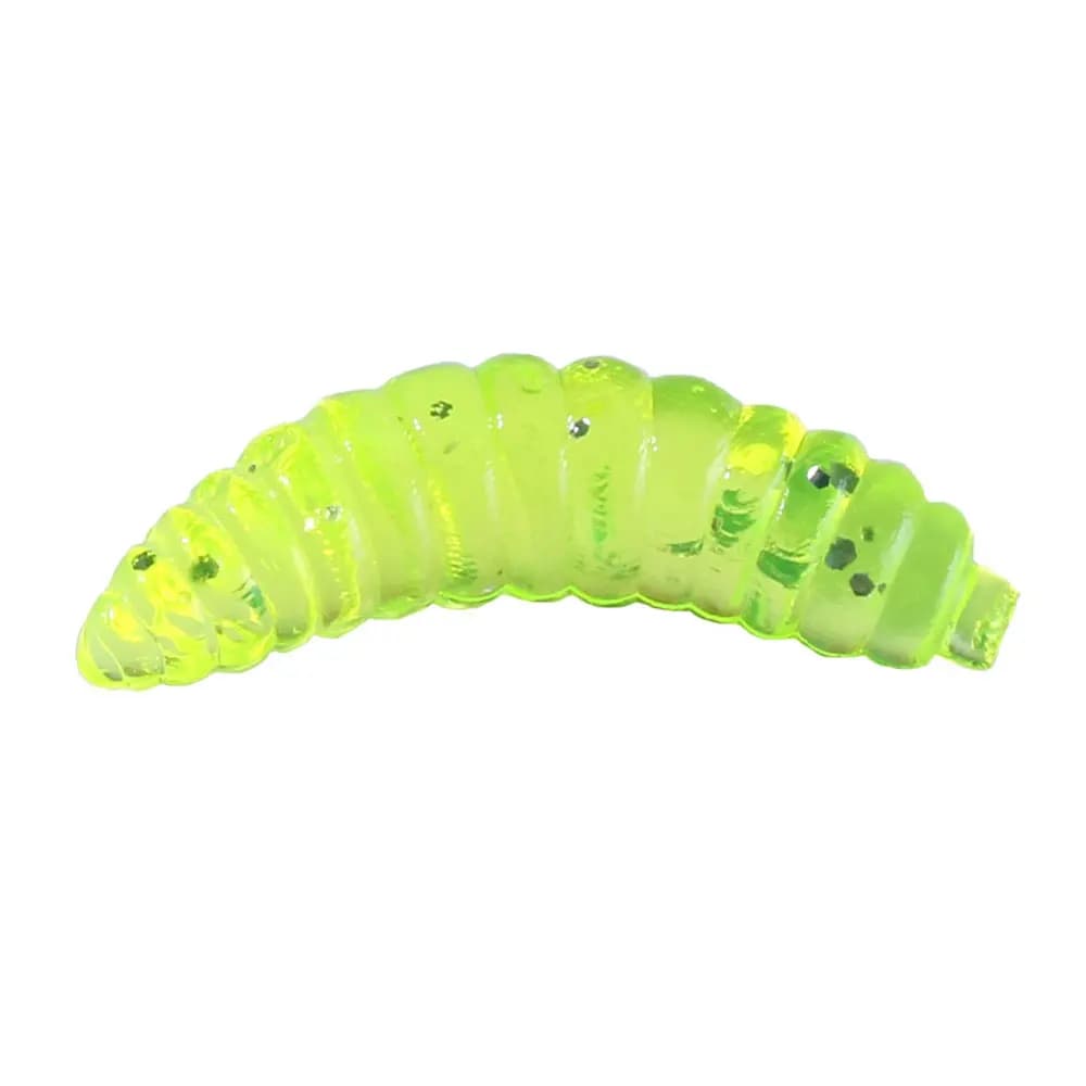 50pcs vers luisants appâts souples 2cm asticots crevettes pour pêche brochet perche carpe