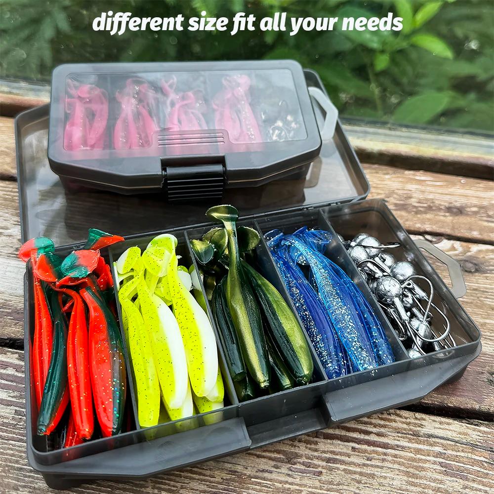 50 leurres métalliques jig de 3g à 14g pour pêche verticale - Kit complet avec têtes plombées et hameçons