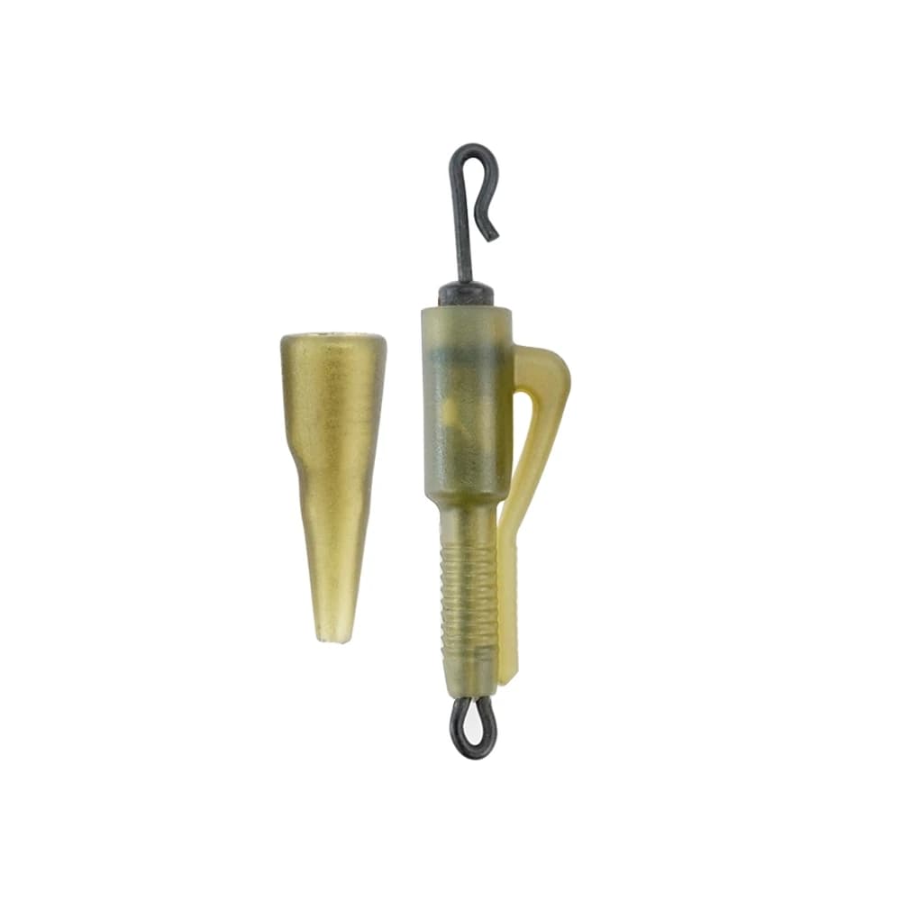 Hirisi 10 clips hybrides quick change anti-emmêlement pour pêche à la carpe avec cône caoutchouc