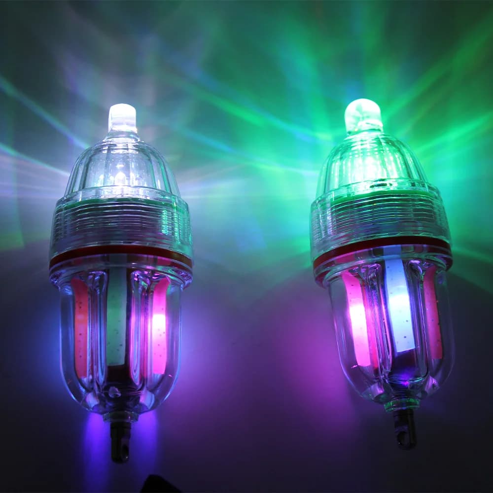 Lampe de pêche en mer LED haute pression verte et blanche - Attraction lumineuse pour poissons