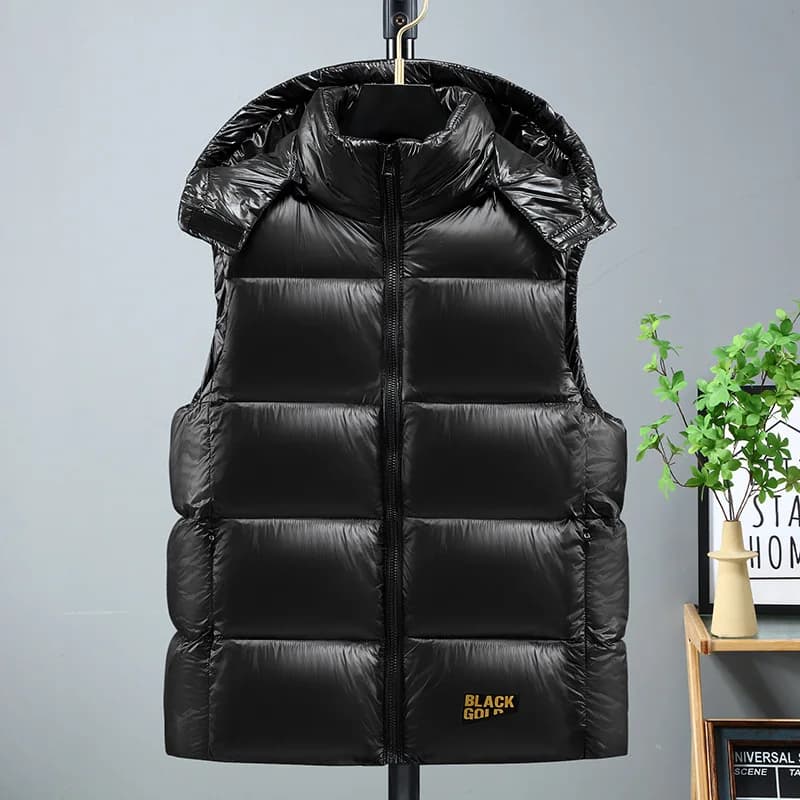 Veste matelassée sans manches homme - Doudoune légère zip printemps automne noir travail