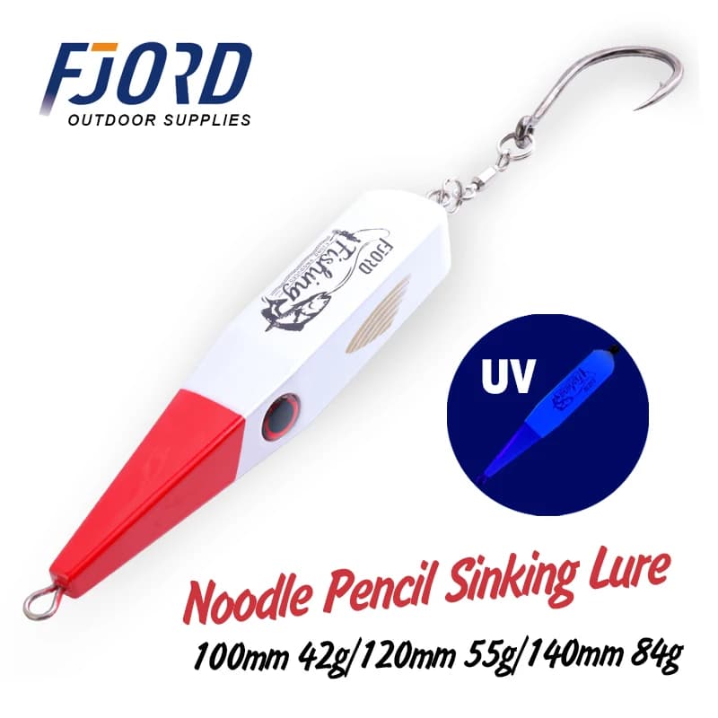 Leurre dur FJORD Pencil Bait 42g 84g glow pour la pêche au thon en mer la nuit