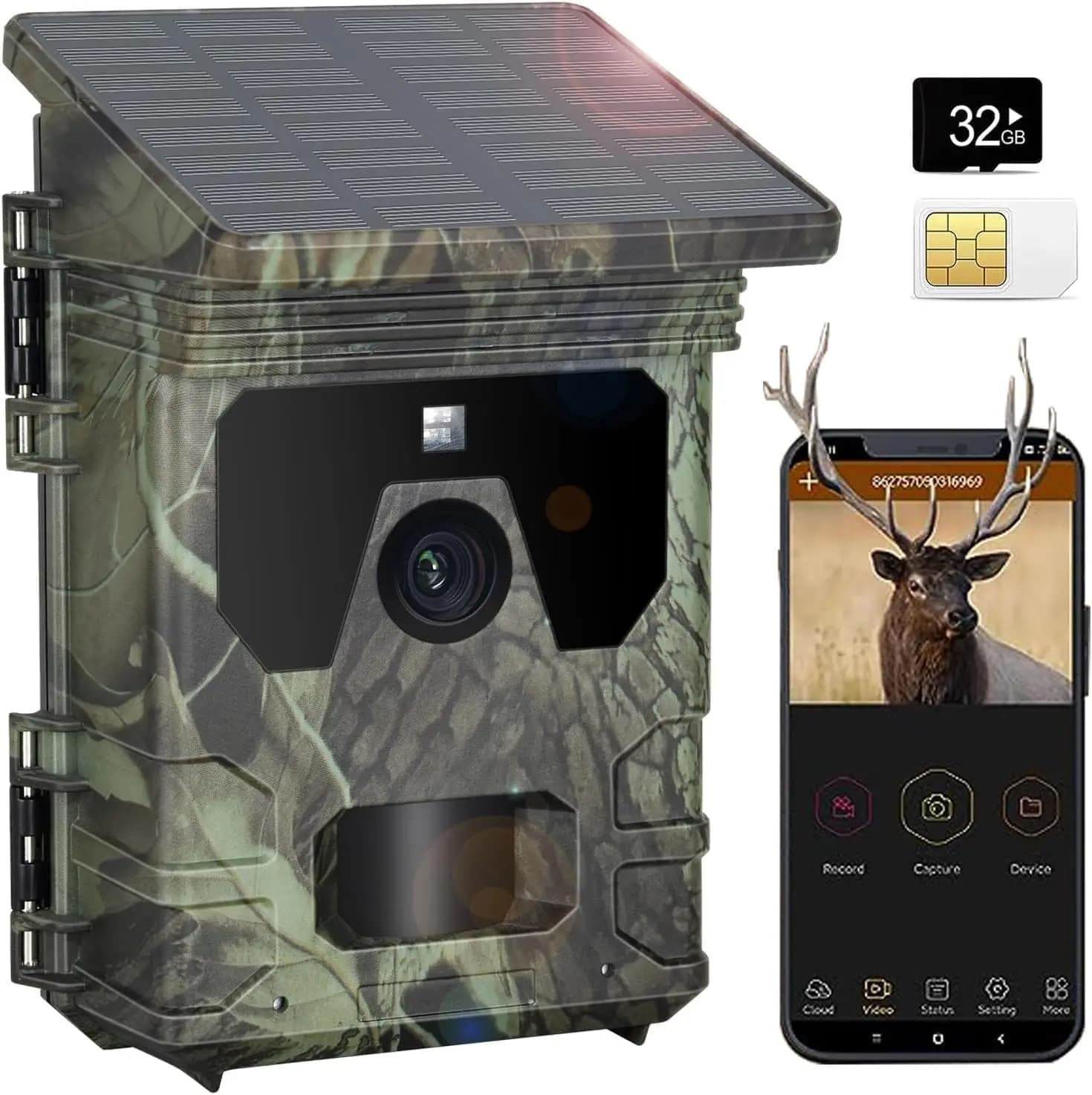 Caméra de chasse solaire 4G 2K 30MP - Détection 120° et enregistrement wildlife avec vision nocturne
