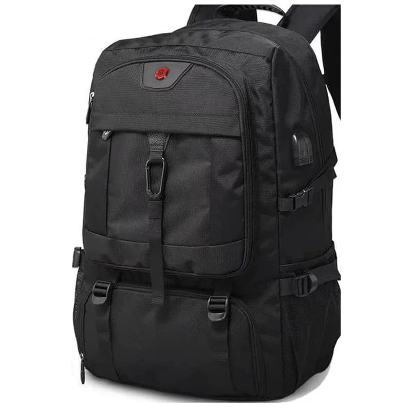 Sac à dos voyage homme 50L/80L compartiment chaussures séparé - Randonnée affaires étanche noir grand volume