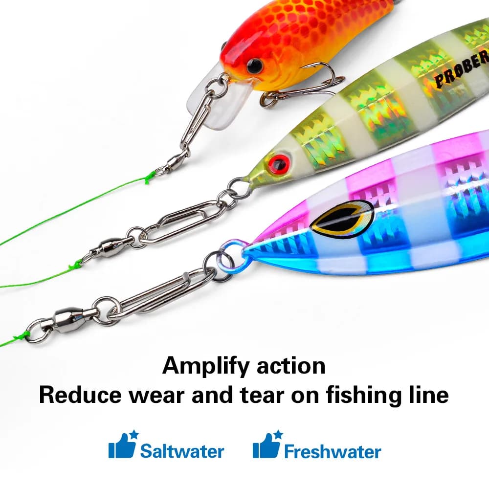 1/10Pcs Fishing Bearing Rotary Connector 0#-2# Silver Strong 360 ° Fishing Bait