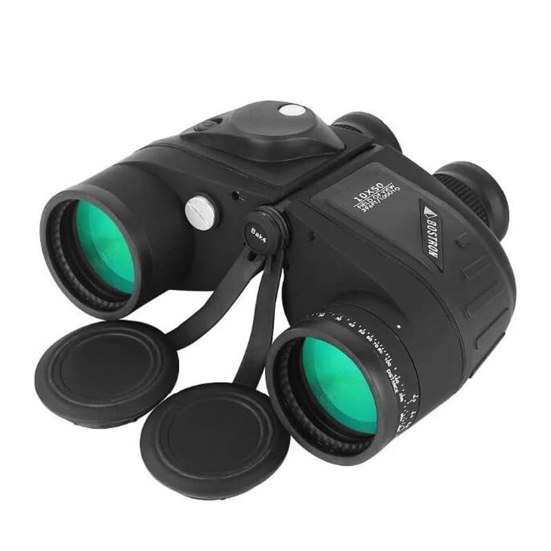 Jumelles 10x50 marine militaire étanches avec télémètre boussole prisme BAK4 observation oiseaux chasse