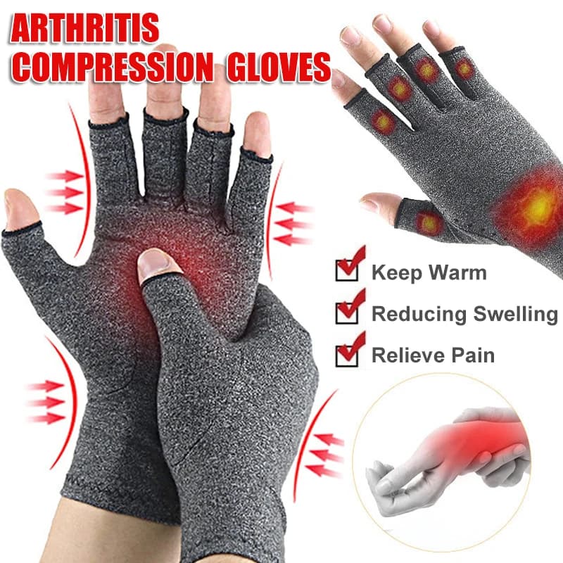 Gants compression pêche doigts libres - soulagement mains pour pêcheurs longue durée