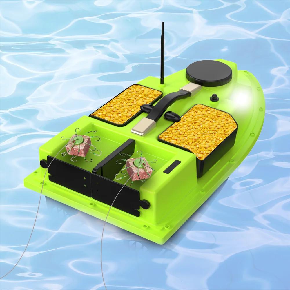 LOKEEVAN D19 Remote Controlled Bait Boat with GPS,600M RC Night Boat LED Fishing