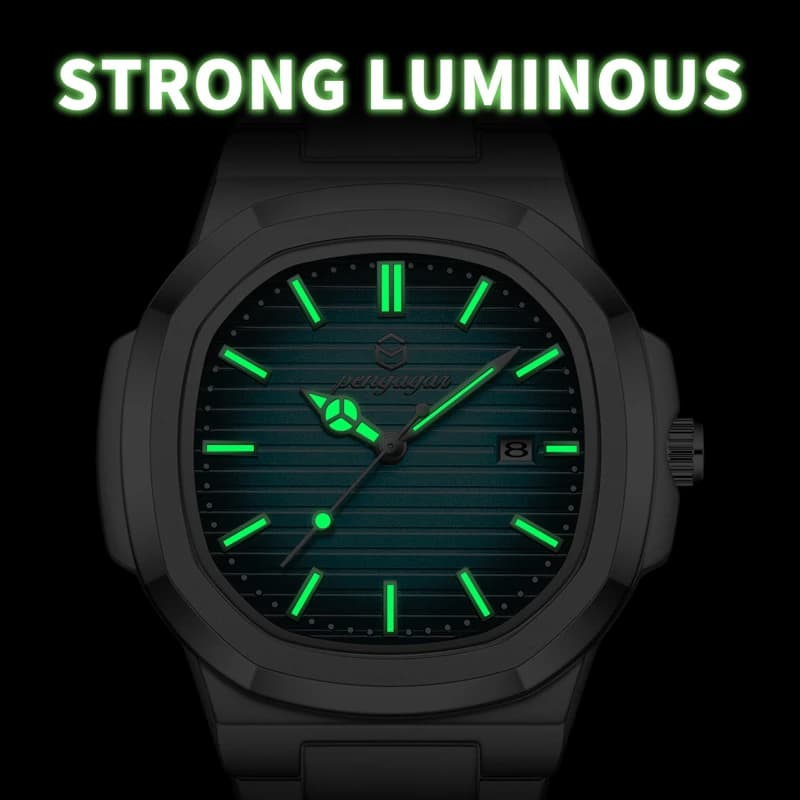 Montre militaire homme luxe 2026 PAAZOMU étanche lumineuse avec date et jour, boîtier acier inoxydable quartz + boîte