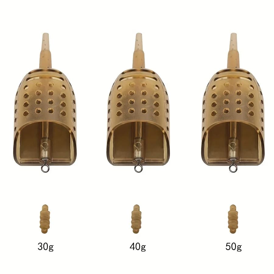 Amorçoir à pellets inline 30g 40g 50g pour pêche à la carpe et pêche au coup - feeder maggots
