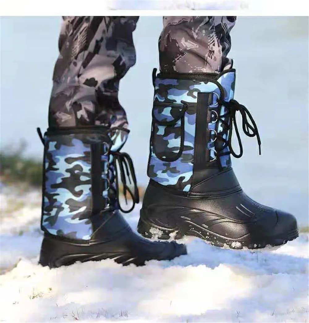 Bottes pêche à la mouche neige antidérapantes imperméables semelle caoutchouc crampons récif doublure amovible