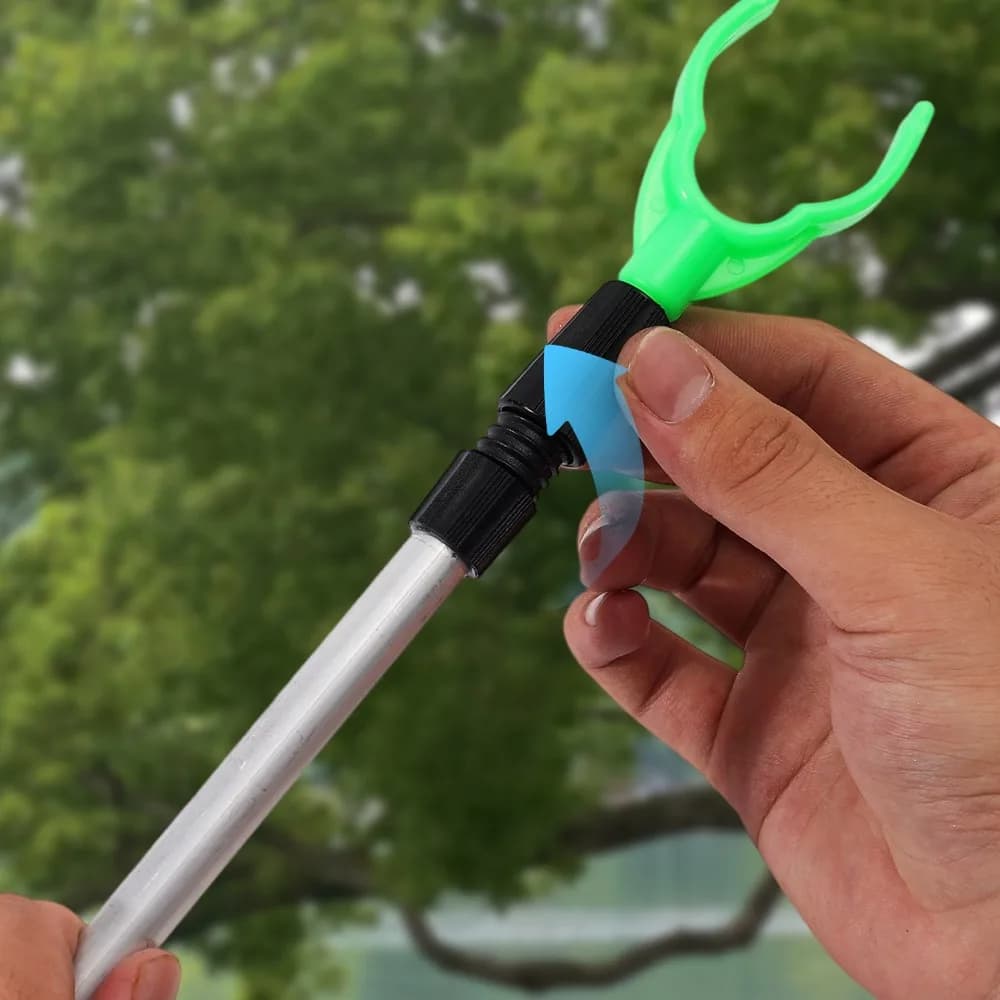 Support de canne à pêche métallique réglable type Y portable ultra-court fixation sol