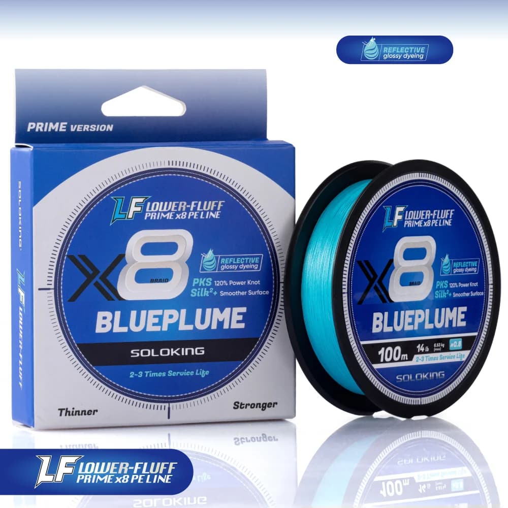 SOLOKING NEW Ligne de Pêche Tressée X8 100m 150m Super Lisse Multifilament PE 12lb-40lb pour Mer