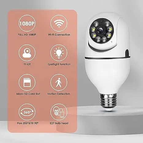 Caméra WiFi Sécurité 2MP PTZ Vision Nocturne Détection Mouvement Surveillance Maison Enfant 2.4G/5G