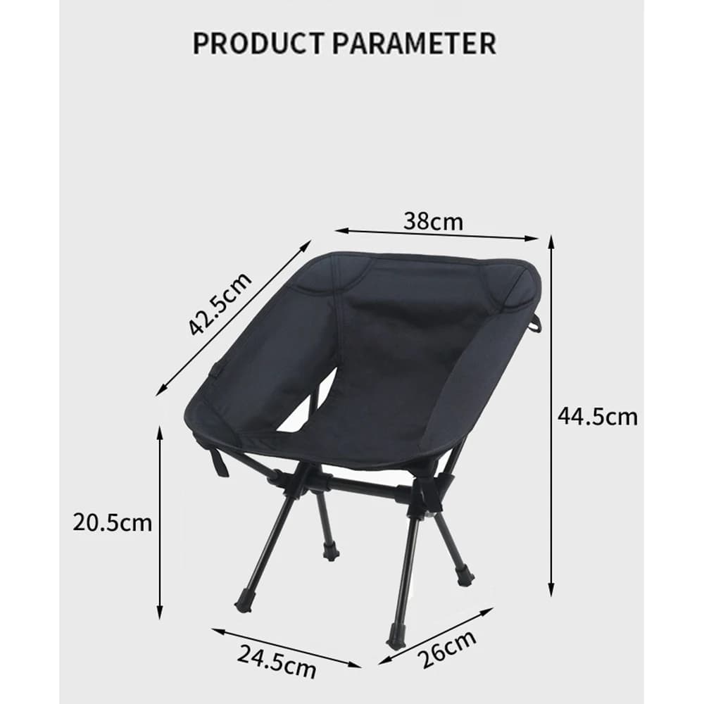 Fauteuil pliant léger Moon Chair pêche - Siège camping portable pour jardin et plage