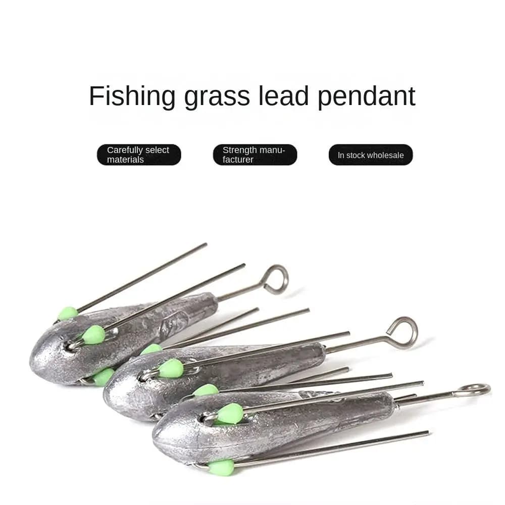 Plomb de pêche mer lumineux en laiton avec perle brillante pour pêche profonde et courants forts