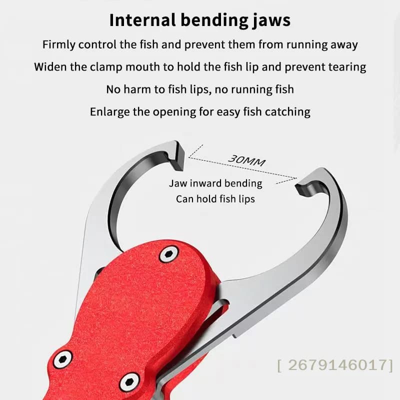 Pince à lèvres pour pêche portable en alliage d'aluminium avec balance - Accessoire pêche précis