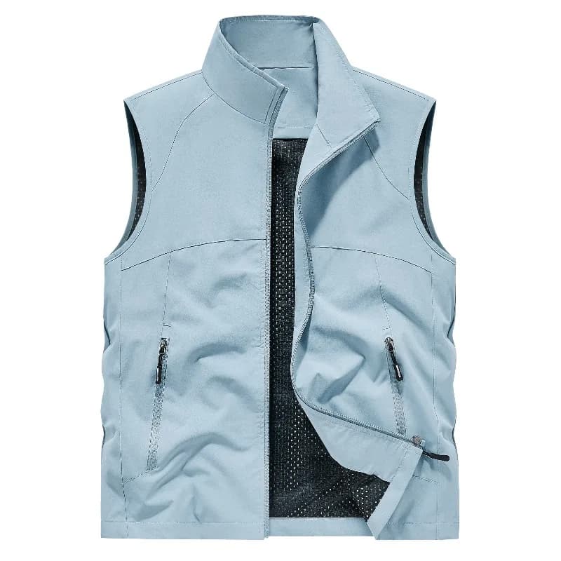 Veste sans manches homme respirante et coupe-vent pour randonnée et montagne, confortable polyvalente mi-saison