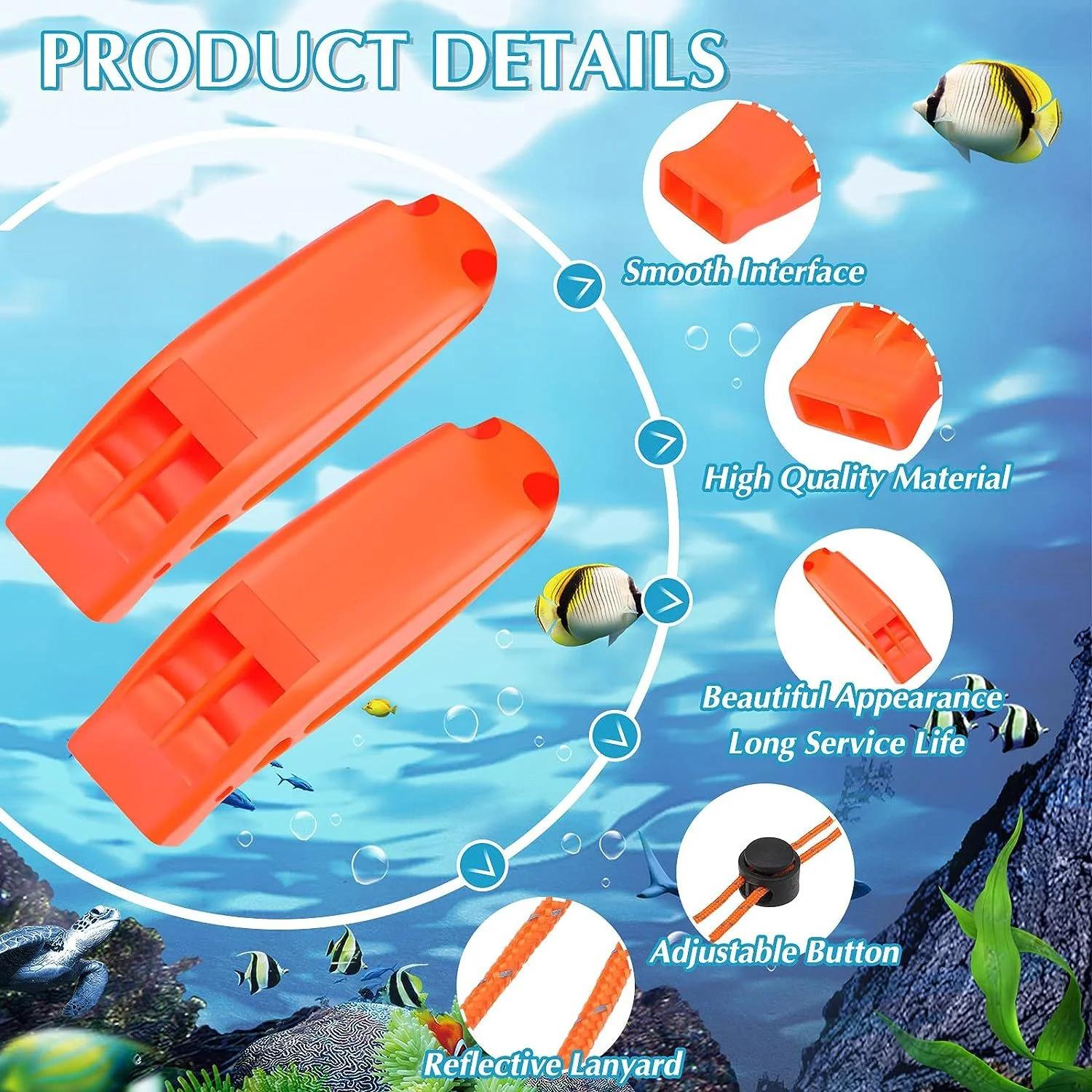 Sifflet sécurité avec dragonne pêche kayak gilet de sauvetage bateau camping randonnée chasse