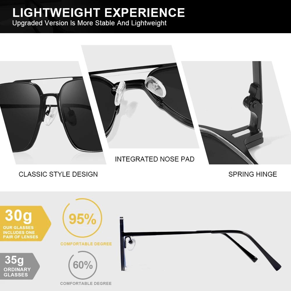 Lunettes magnétiques 3 en 1 métal polarisées ordinateur conduite pêche 2023 UV400 7009