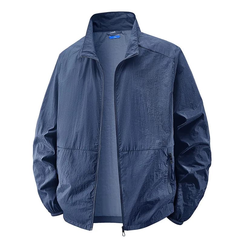 Veste protection solaire homme coupe-vent printemps été pêche UV col montant oversize pêche