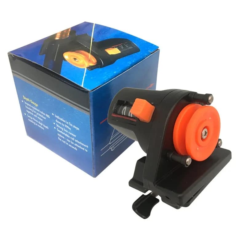 Compteur de ligne de pêche 0-999m avec indicateur de profondeur et mesureur de longueur de fil