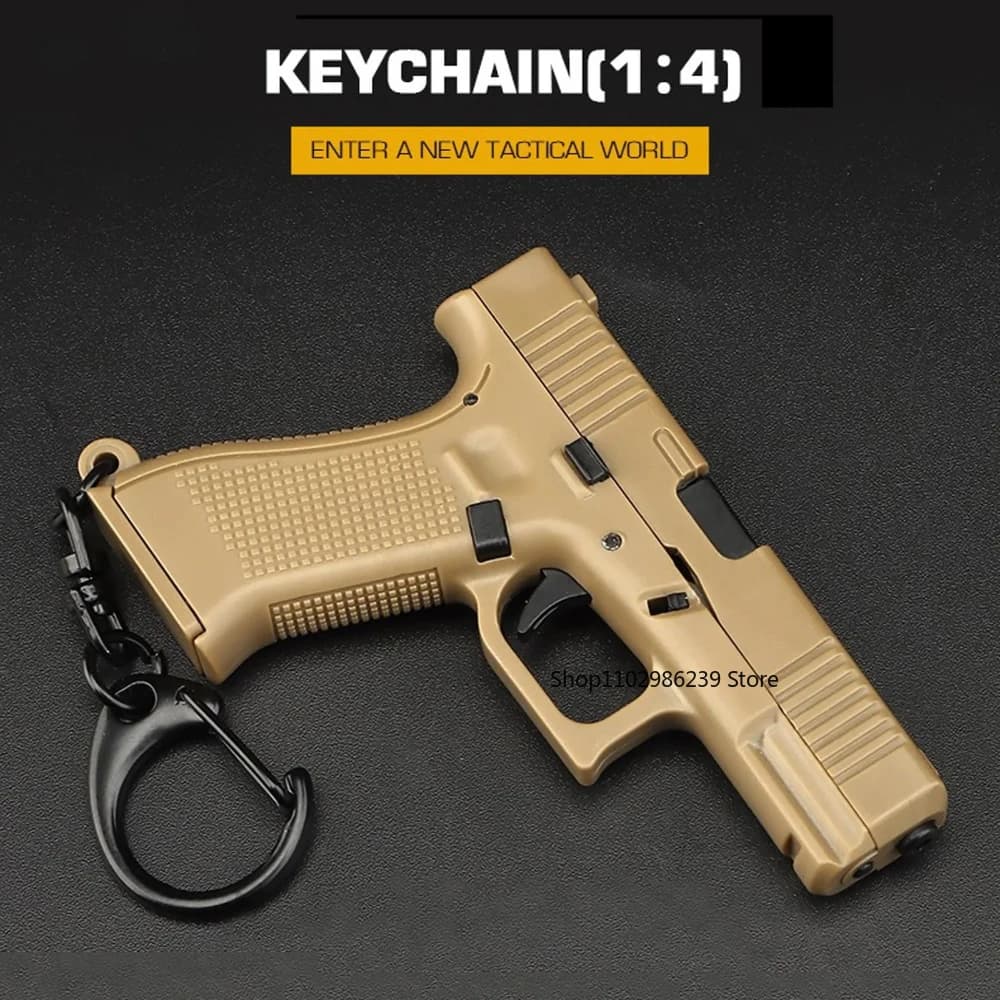 Porte-clés pistolet G45 miniature modèle réaliste pêche cadeaux anniversaire accessoires