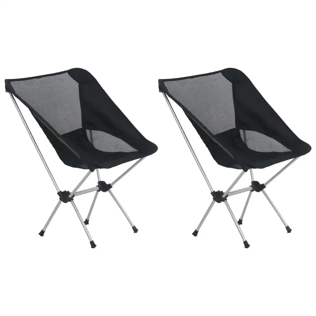 Lot 2 chaises camping pliantes avec sac aluminium léger pour pêche, chasse et voyage