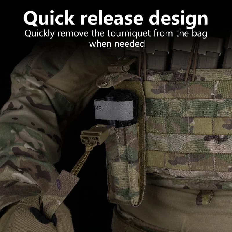 Pochette tourniquet rapide MOLLE - Accessoire pêche essentiel pour sécurité en extérieur