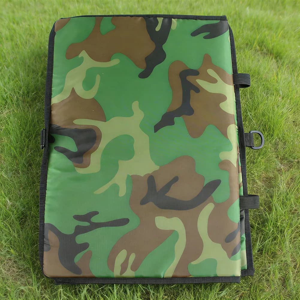 Tapis de décrochage pêche en toile Oxford pliable - Accessoire rembourré pour carpiste