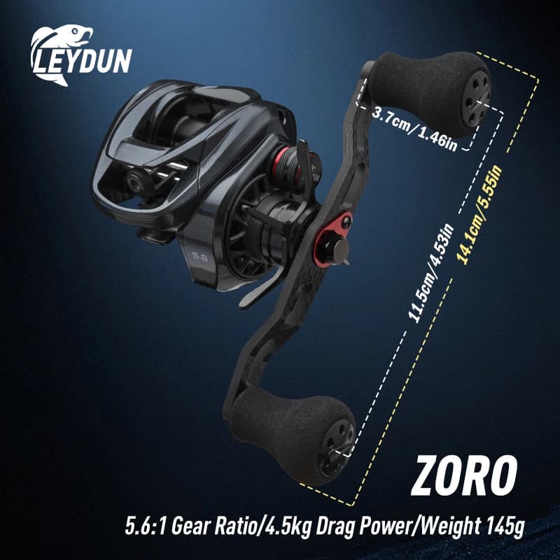 Moulinet baitcasting BFS Leydun Zoro ultra-léger 145g pour pêche en mer et eau douce
