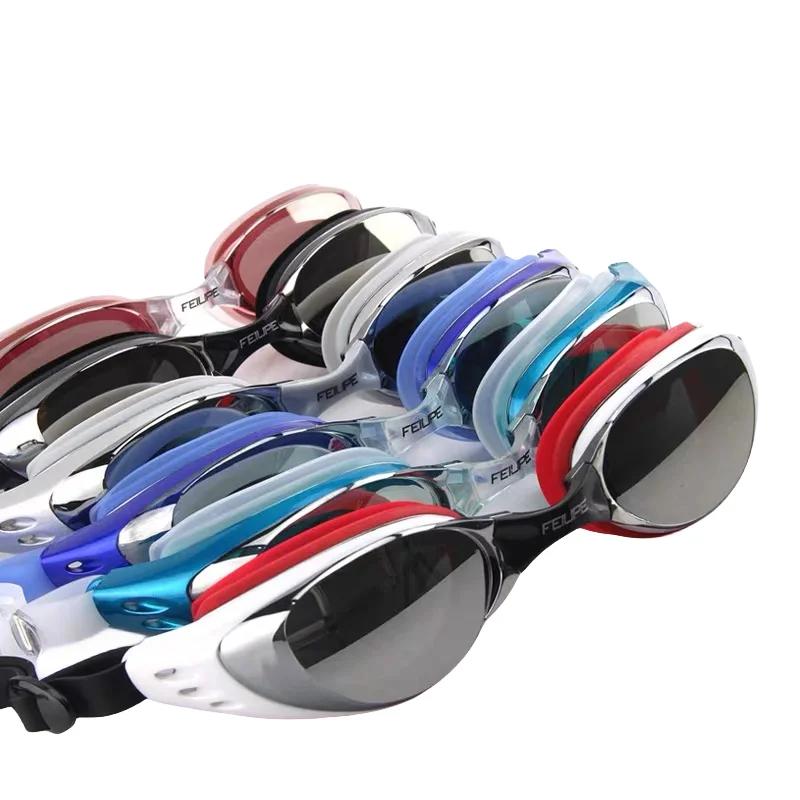 Lunettes de natation professionnelles anti-buée UV400 - Modèle homme femme étanche pour piscine et plongée
