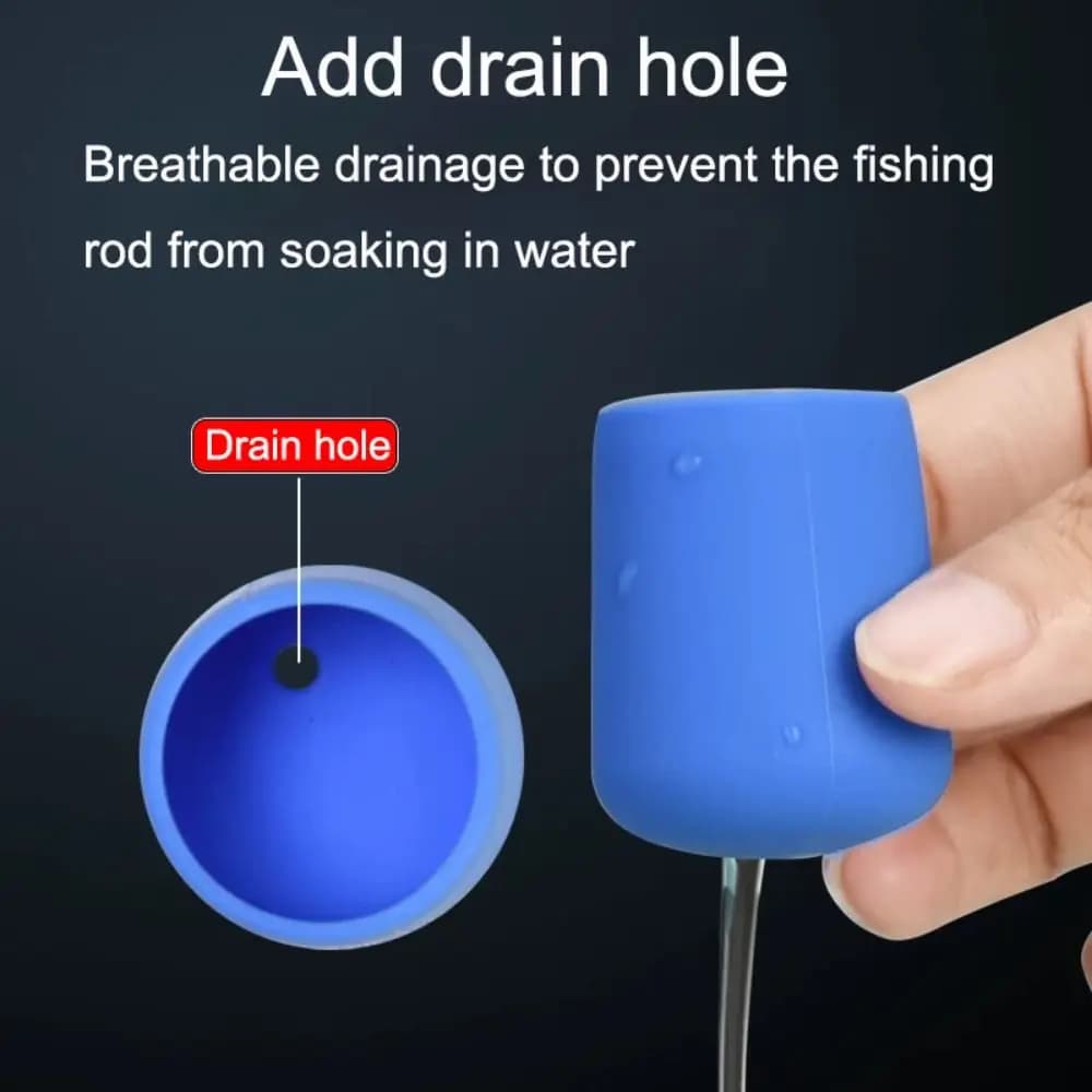 Bouchons silicone 4 pièces pour embout de canne à pêche - Protections élastiques accessoires pêche
